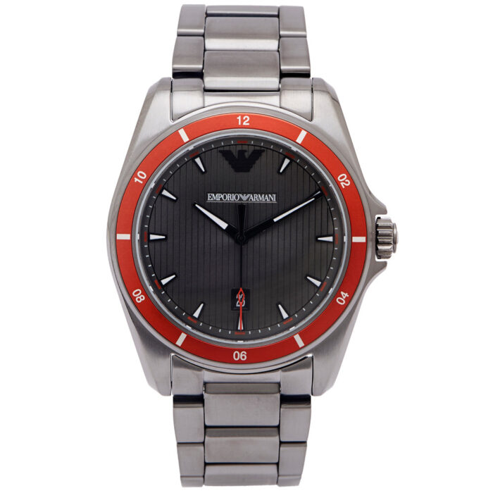 Emporio Armani Sigma Quartz Grey Dial Grey Steel Strap Watch For Men - AR11178 - Image 7